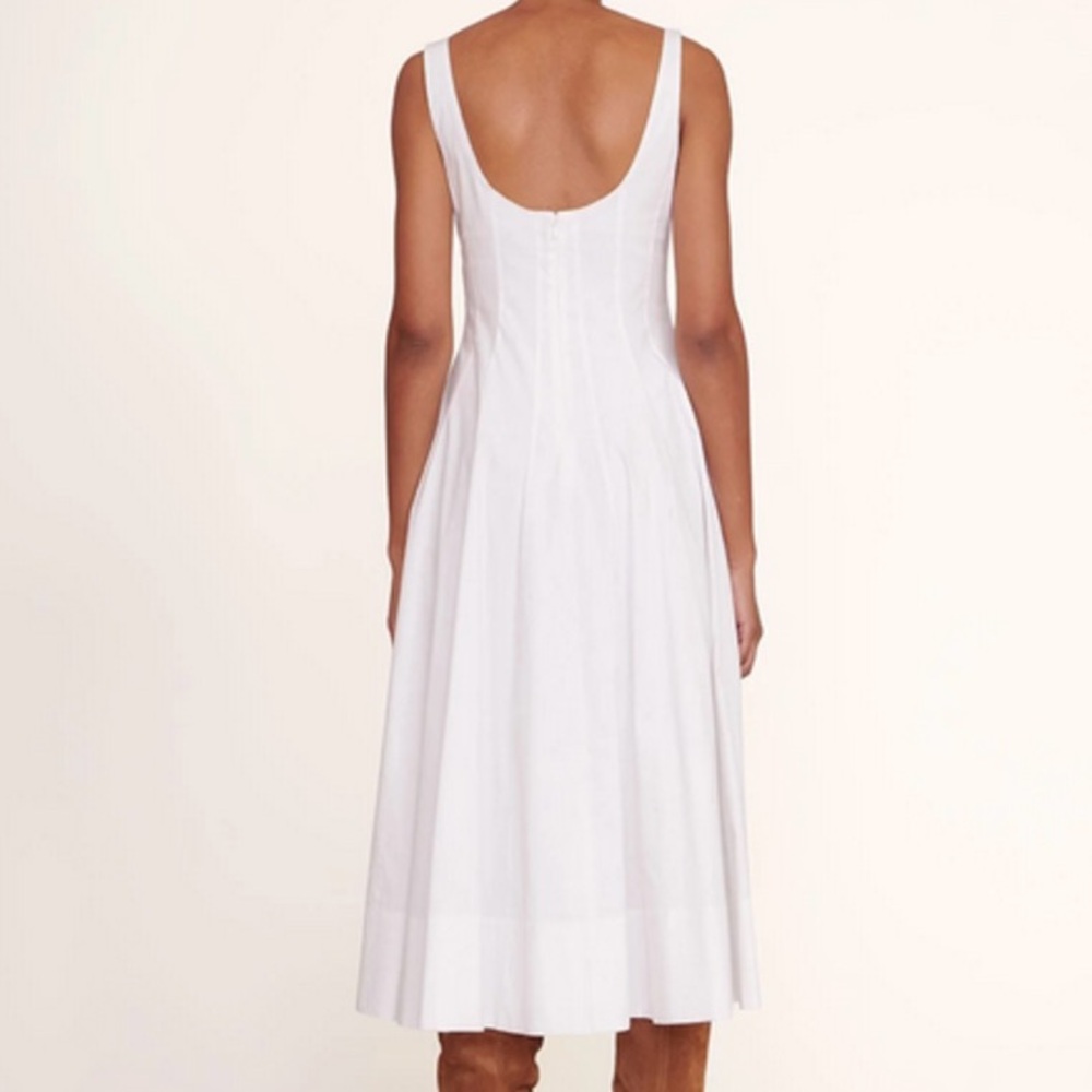 🌺🎉HP🎉🌺 NWT Staud Wells Midi Dress White - Picture 13 of 16